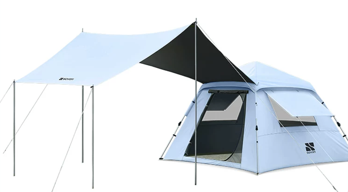 4-5 Person Family Camping Tent with Canopy