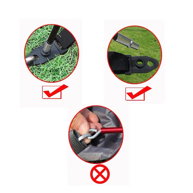 4-Pack Tent Leg Clip Plastic Alligator Tent Clips